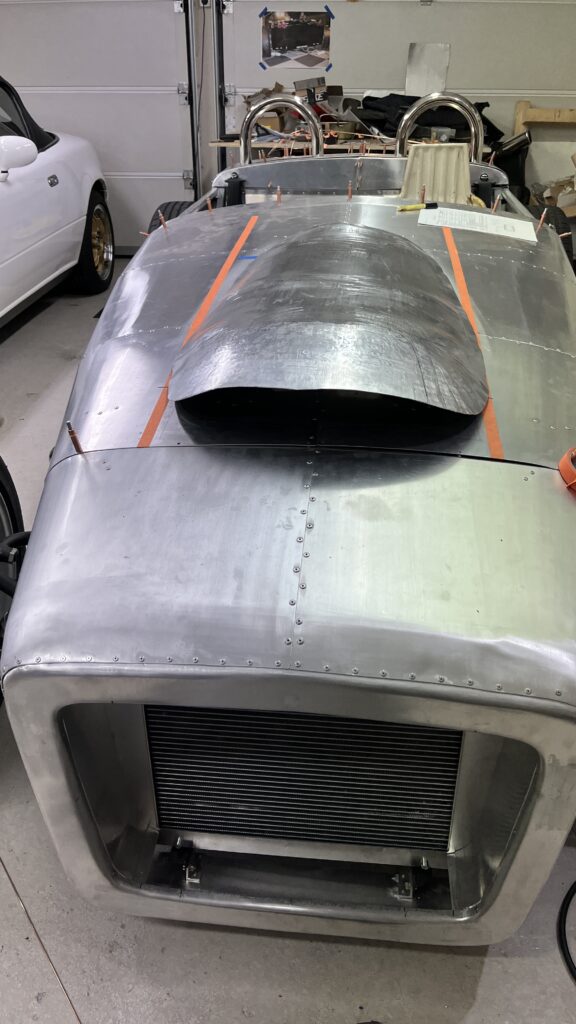 2022 Aluminium bodywork – Hood and hood bulge.